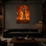 Premium Wall Art Dikey Html Edition – CP-AU-OE-V-003 shown in a warm modern interior
