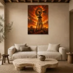 Premium Wall Art Dikey Html Edition – CP-AU-OE-V-003 presented in a sophisticated home setting