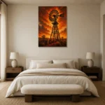 Premium Wall Art Dikey Html Edition – CP-AU-OE-V-003 showcased in an elegant minimalist interior