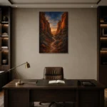 Premium Wall Art Dikey Html Edition – CP-AU-OE-V-004 displayed in a contemporary gallery-inspired room