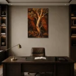 Premium Wall Art Dikey Html Edition – CP-AU-OE-V-005 displayed in a contemporary gallery-inspired room