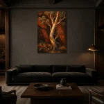 Premium Wall Art Dikey Html Edition – CP-AU-OE-V-005 shown in a warm modern interior