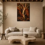 Premium Wall Art Dikey Html Edition – CP-AU-OE-V-005 presented in a sophisticated home setting
