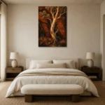 Premium Wall Art Dikey Html Edition – CP-AU-OE-V-005 showcased in an elegant minimalist interior