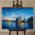 Premium Wall Art Yatay Html Edition – CP-AU-SH-H-001 displayed on a studio easel