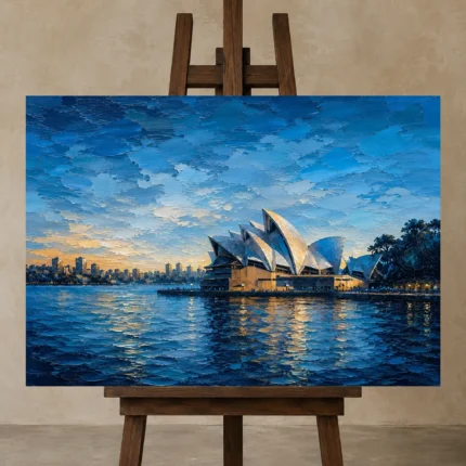 Premium Wall Art Yatay Html Edition – CP-AU-SH-H-001 displayed on a studio easel