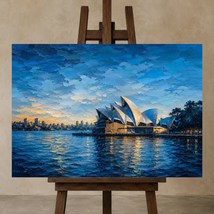 Premium Wall Art Yatay Html Edition – CP-AU-SH-H-001 displayed on a studio easel