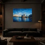 Premium Wall Art Yatay Html Edition – CP-AU-SH-H-001 shown in a warm modern interior