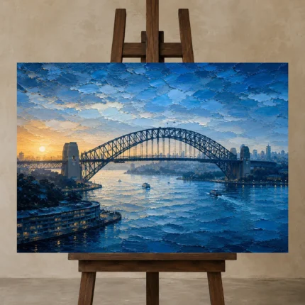 Premium Wall Art Yatay Html Edition – CP-AU-SH-H-002 displayed on a studio easel