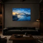 Premium Wall Art Yatay Html Edition – CP-AU-SH-H-002 shown in a warm modern interior