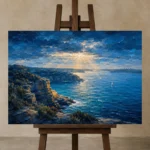 Premium Wall Art Yatay Html Edition – CP-AU-SH-H-003 displayed on a studio easel