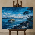 Premium Wall Art Yatay Html Edition – CP-AU-SH-H-004 displayed on a studio easel
