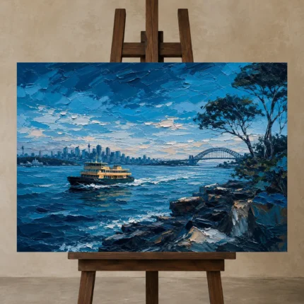 Premium Wall Art Yatay Html Edition – CP-AU-SH-H-004 displayed on a studio easel