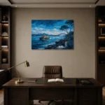 Premium Wall Art Yatay Html Edition – CP-AU-SH-H-004 displayed in a contemporary gallery-inspired room