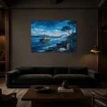 Premium Wall Art Yatay Html Edition – CP-AU-SH-H-004 shown in a warm modern interior