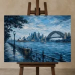 Premium Wall Art Yatay Html Edition – CP-AU-SH-H-005 displayed on a studio easel