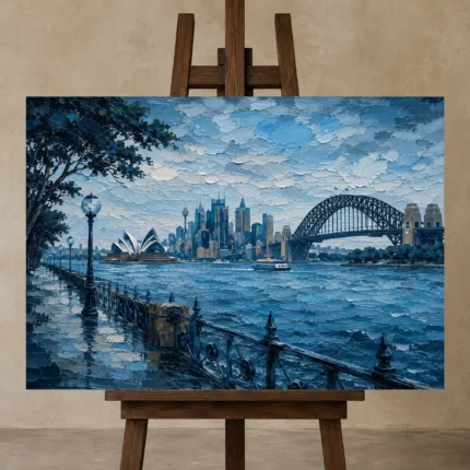 Premium Wall Art Yatay Html Edition – CP-AU-SH-H-005 displayed on a studio easel