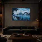 Premium Wall Art Yatay Html Edition – CP-AU-SH-H-005 shown in a warm modern interior