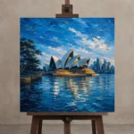 Premium Wall Art Kare Html Edition – CP-AU-SH-S-001 displayed on a studio easel