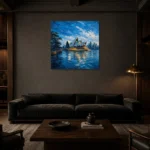 Premium Wall Art Kare Html Edition – CP-AU-SH-S-001 shown in a warm modern interior