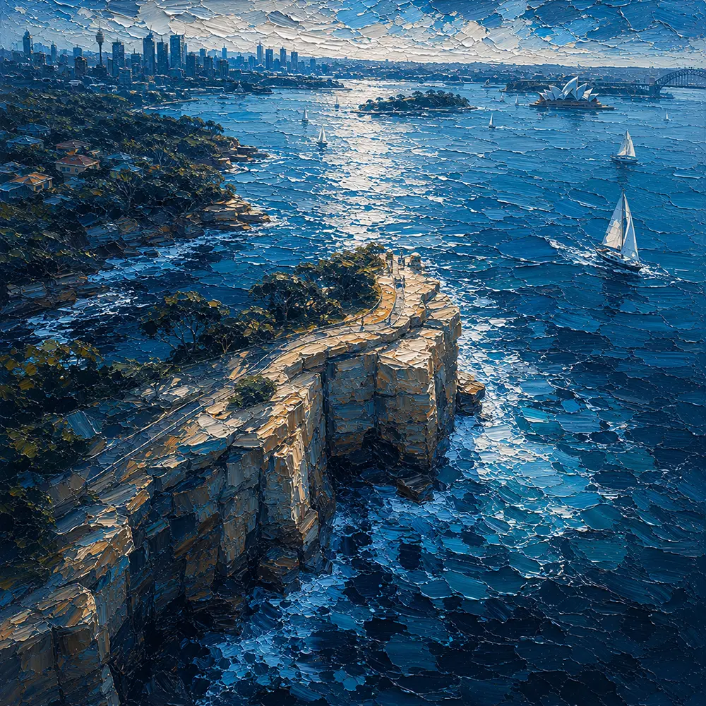 Harbour Constellation Sydney Harbour Wall Art Sydney Blue Art Print