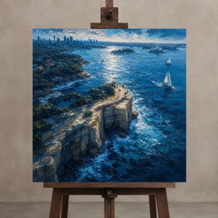 Premium Wall Art Kare Html Edition – CP-AU-SH-S-003 displayed on a studio easel
