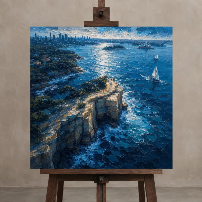 Premium Wall Art Kare Html Edition – CP-AU-SH-S-003 displayed on a studio easel