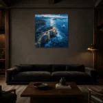 Premium Wall Art Kare Html Edition – CP-AU-SH-S-003 shown in a warm modern interior