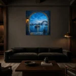 Premium Wall Art Kare Html Edition – CP-AU-SH-S-004 shown in a warm modern interior