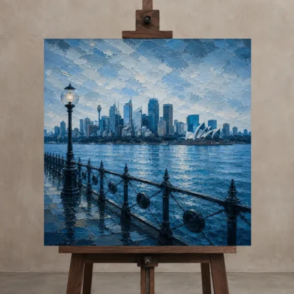 Premium Wall Art Kare Html Edition – CP-AU-SH-S-005 displayed on a studio easel