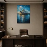 Premium Wall Art Dikey Html Edition – CP-AU-SH-V-001 displayed in a contemporary gallery-inspired room
