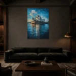 Premium Wall Art Dikey Html Edition – CP-AU-SH-V-001 shown in a warm modern interior