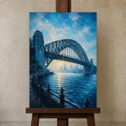 Premium Wall Art Dikey Html Edition – CP-AU-SH-V-002 displayed on a studio easel