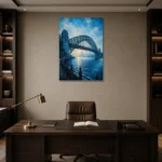 Premium Wall Art Dikey Html Edition – CP-AU-SH-V-002 displayed in a contemporary gallery-inspired room
