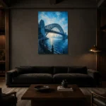 Premium Wall Art Dikey Html Edition – CP-AU-SH-V-002 shown in a warm modern interior