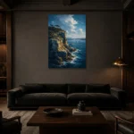 Premium Wall Art Dikey Html Edition – CP-AU-SH-V-003 shown in a warm modern interior