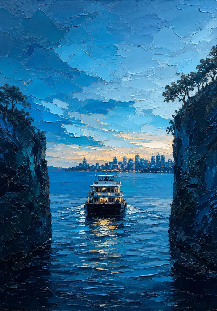Harbour Passage Sydney Harbour Wall Art Sydney Blue Art Print
