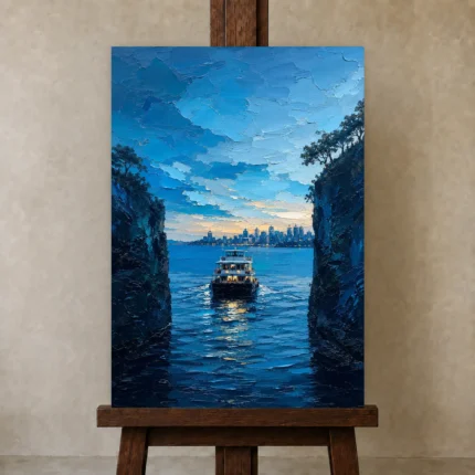 Premium Wall Art Dikey Html Edition – CP-AU-SH-V-004 displayed on a studio easel