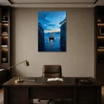 Premium Wall Art Dikey Html Edition – CP-AU-SH-V-004 displayed in a contemporary gallery-inspired room