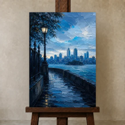 Premium Wall Art Dikey Html Edition – CP-AU-SH-V-005 displayed on a studio easel