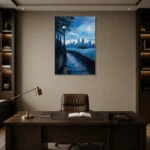 Premium Wall Art Dikey Html Edition – CP-AU-SH-V-005 displayed in a contemporary gallery-inspired room