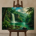 Premium Wall Art Yatay Html Edition – CP-AU-TN-H-001 displayed on a studio easel