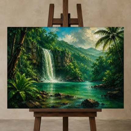 Premium Wall Art Yatay Html Edition – CP-AU-TN-H-001 displayed on a studio easel
