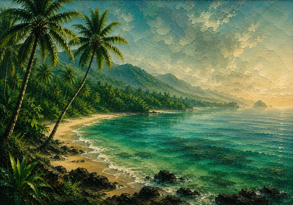 Tropical Procession Tropical Australia Wall Art Tropical North Art Print
