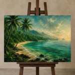 Premium Wall Art Yatay Html Edition – CP-AU-TN-H-002 displayed on a studio easel