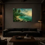 Premium Wall Art Yatay Html Edition – CP-AU-TN-H-002 shown in a warm modern interior