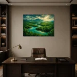 Premium Wall Art Yatay Html Edition – CP-AU-TN-H-003 displayed in a contemporary gallery-inspired room