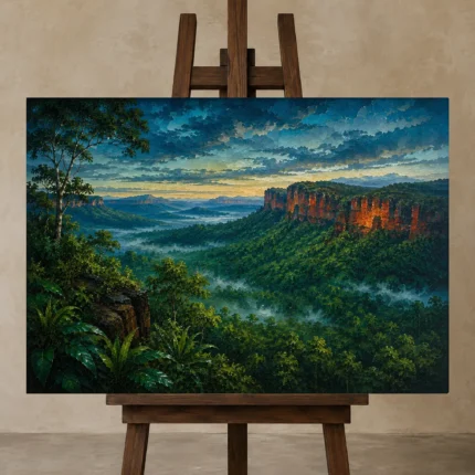 Premium Wall Art Yatay Html Edition – CP-AU-TN-H-004 displayed on a studio easel