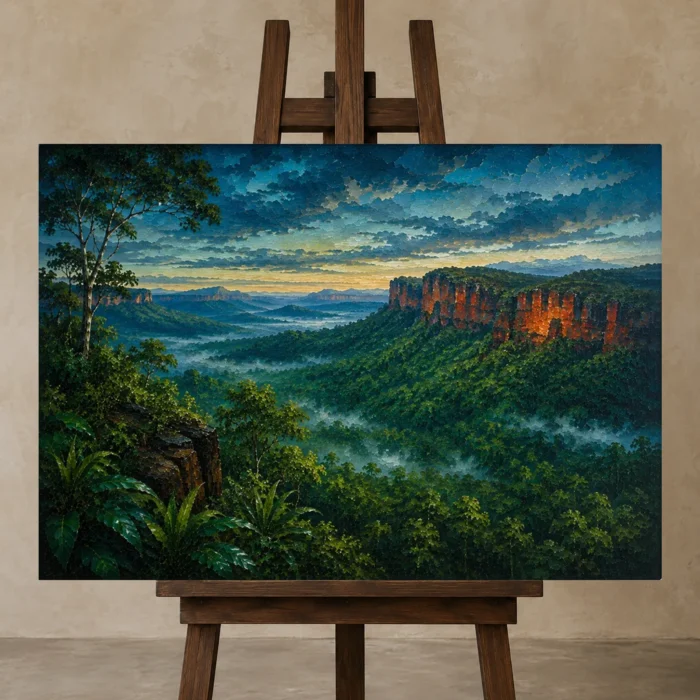 Premium Wall Art Yatay Html Edition – CP-AU-TN-H-004 displayed on a studio easel