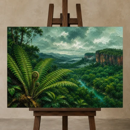Premium Wall Art Yatay Html Edition – CP-AU-TN-H-005 displayed on a studio easel